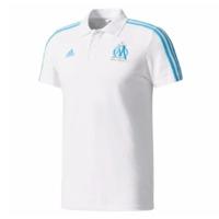 2017-2018 Marseille Adidas 3 Stripe Polo Shirt (White)