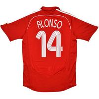 2006-07 Liverpool CL Home Shirt Alonso #14 (Very Good) L