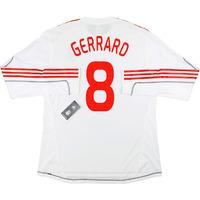 2009 10 liverpool player issue third ls cl shirt gerrard 8 wtags xxl