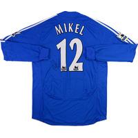 2006-07 Chelsea Match Issue \'Signed\' Home L/S Shirt Mikel #12