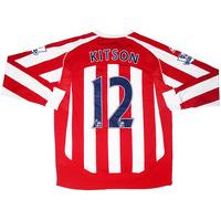 2009-10 Stoke City Match Issue Home L/S Shirt Kitson #12