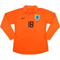 2007 Holland Match Worn L/S Home Shirt Babel #18 (v Russia)