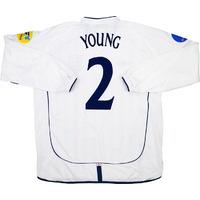 2002 England U-21 Match Issue European Championship Home L/S Shirt Young #2