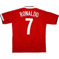 2004-06 Manchester United European Home Shirt Ronaldo #7 (Good) M