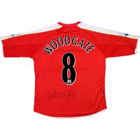 2006-07 Middlesbrough Match Issue \'Signed\' Home Shirt Woodgate #8