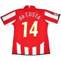2006-07 PSV Match Issue Home CL Shirt da Costa #14
