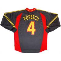 2000-01 Galatasaray Match Issue Champions League Away L/S Shirt Popescu #4