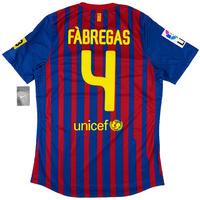 2011-12 Barcelona Player Issue Home Shirt Fàbregas #4 *w/Tags*