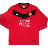 2009 10 manchester united home ls shirt good l