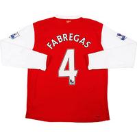 2007-08 Arsenal Home L/S Shirt Fabregas #4 (Excellent) M