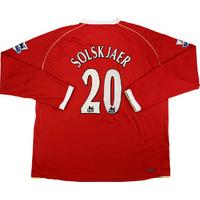 2006-07 Manchester United Home L/S Shirt Solskjaer #20 (Good) 3XL