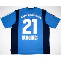 2001 02 bayer leverkusen away shirt marquinhos 21 xl