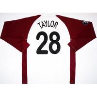 2004-05 Middlesbrough L/S Match Issue UEFA Cup Away Shirt Taylor #28