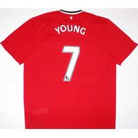 2011-12 Manchester United Home Shirt Young #7 XL