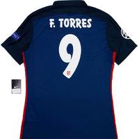 2015-16 Atletico Madrid Player Issue Away CL Shirt F.Torres #9 *w/Tags*