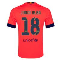 2014-15 Barcelona Away Shirt (Jordi Alba 18)