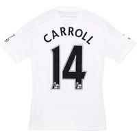 2014-15 Swansea Match Worn Home Shirt Carroll #14 (v Chelsea)