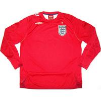 2006 08 england away ls shirt very good l