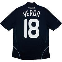 2007 09 argentina away shirt veron 18 excellent s