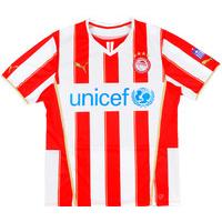 2014 Olympiakos Match Issue Home Shirt #24 (Manolas) v.Man City