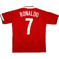 2004-06 Manchester United European Home Shirt Ronaldo #7 (Very Good) M
