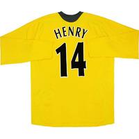 2005-06 Arsenal Away L/S Shirt Henry #14 *Mint* XL