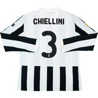 2009-10 Juventus Match Worn Europa League Home L/S Shirt Chiellini #3 (v Ajax)