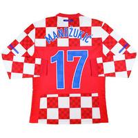 2010 12 croatia player issue home ls shirt manduki 17 wtags