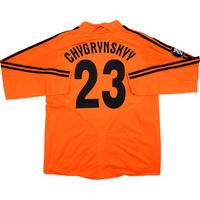 2004-05 Shakhtar Donetsk Match Issue UEFA Cup Home L/S Shirt Chygrynskyy #23 (v AZ)