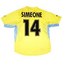 2001-02 Lazio Away Shirt Simeone #14 *w/Tags*