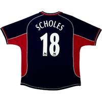 2000 01 manchester united third shirt scholes 18 very good l