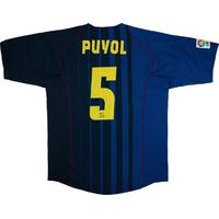 2004 05 barcelona away shirt puyol 5 excellent xl