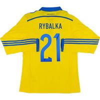 2015 Ukraine Match Issue Home L/S Shirt Rybalka #21 (v Spain)