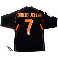 2009 10 valencia ls player issue away shirt david villa 7 wtags