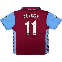 2006 07 aston villa home shirt petrov 11 excellent l