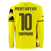 2014-15 Borussia Dortmund Long Sleeve Home Shirt (Mkhitaryan 10)