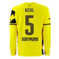 2014-15 Borussia Dortmund Long Sleeve Home Shirt (Kehl 6)