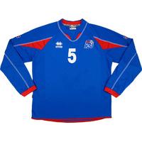 2006-08 Iceland Match Issue Home L/S Shirt #5