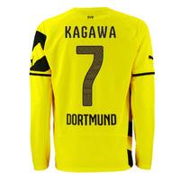 2014-15 Borussia Dortmund Long Sleeve Home Shirt (Kagawa 7)