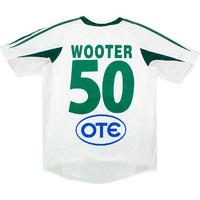 2004 05 panathinaikos match issue away shirt wooter 50