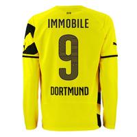 2014-15 Borussia Dortmund Long Sleeve Home Shirt (Immobile 9)