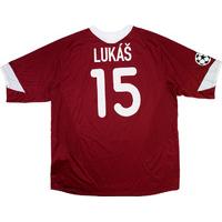 2005-06 Sparta Prague Match Issue Champions League Home Shirt Luká #15 (v Ajax)