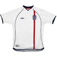 2001 03 england home shirt very good lboys