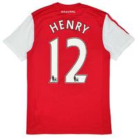 2011-12 Arsenal Home Shirt Henry #12 (Excellent) M