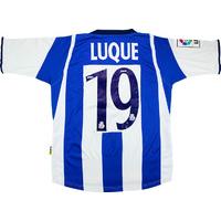 2004-05 Deportivo Home Shirt Luque #19 (Very Good) S