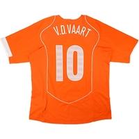 2004-06 Holland Home Shirt V.D Vaart #10 (Very Good) S