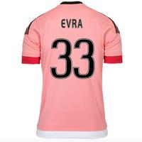 2015 16 juventus away shirt evra 33 kids