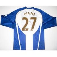 2009-10 Wigan L/S Match Worn Signed Home Shirt Diame #27