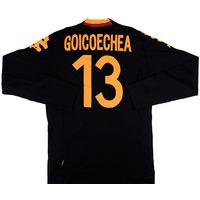 2012-13 Roma Match Issue GK Black Shirt Goicoechea #13