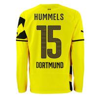 2014-15 Borussia Dortmund Long Sleeve Home Shirt (Hummels 15)